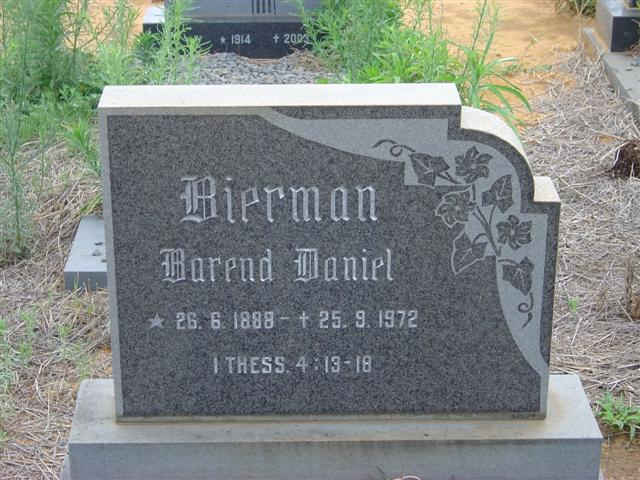 BIERMAN Barend Daniel 1888-1972