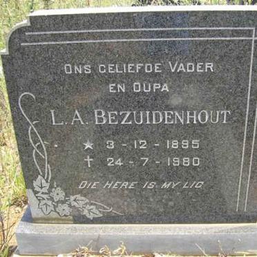 BEZUIDENHOUT L.A. 1895-1980