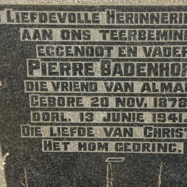 BADENHORST Pierre 1878-1941