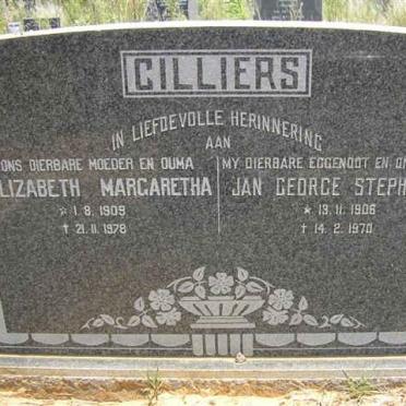 CILLIERS Jan George Stephanus 1906-1970 &amp; Elizabeth Margaretha 1909-1978