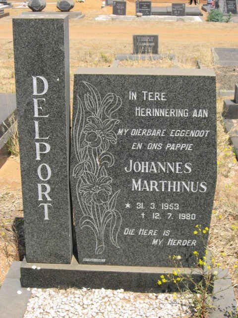 DELPORT Johannes Marthinus 1953-1980