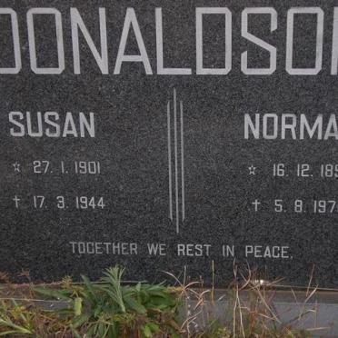 DONALDSON Norman 1892-1978 &amp; Susan 1901-1944