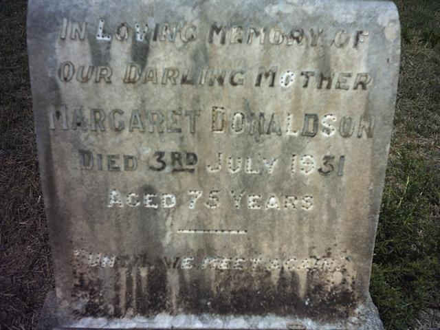 DONALDSON Margaret -1931