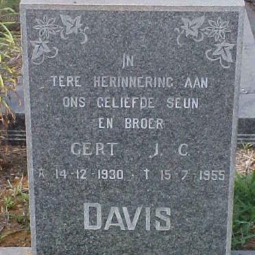 DAVIS Gert J.G. 1930-1955
