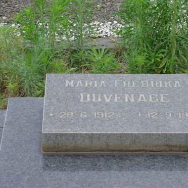 DUVENHAGE Maria Fredrika 1912-1974
