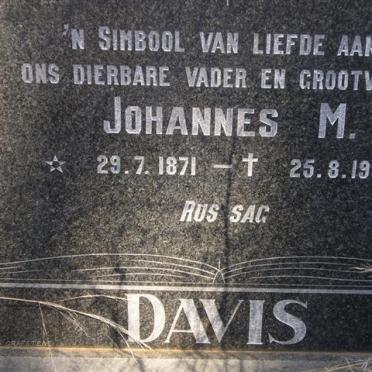 DAVIS Johannes M. 1871-1936