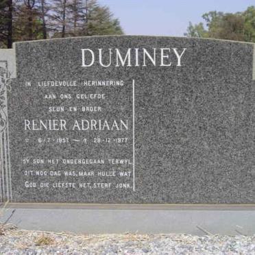 DUMINEY Renier Adriaan 1957-1977