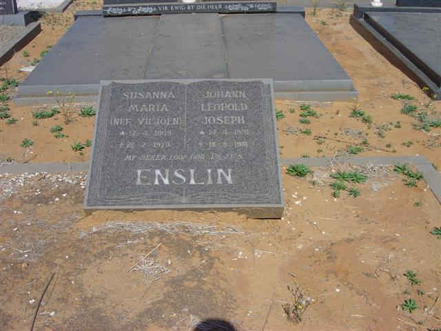 ENSLIN Johann Leopold Joseph ??-?? &amp; Susanna Maria VILJOEN 1909-1979