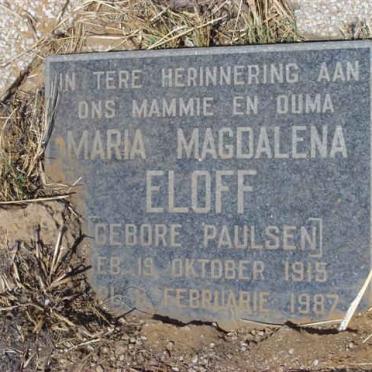 ELOFF Maria Magdalena nee PAULSEN 1915-1987