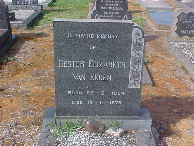 EEDEN Hester Elizabeth, van 1904-1975