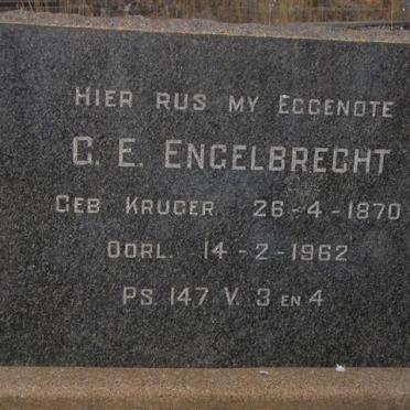 ENGELBRECHT G.E. néé KRUGER 1870-1962