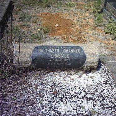 ERASMUS Balthazer Johannes 1889-1959