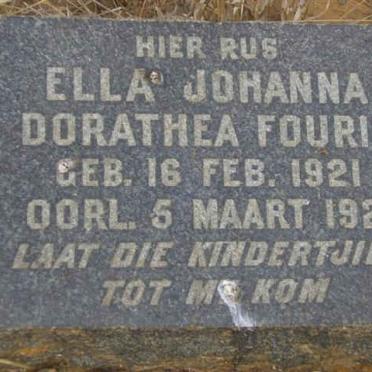 FOURIE Ella Johanna Dorathea 1921-1921