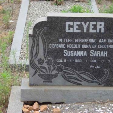 GEYER Susanna Sarah 1893-1979