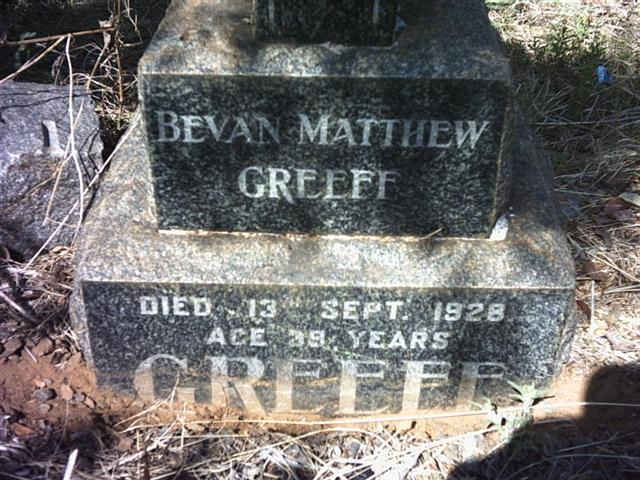 GREEFF Bevan Matthew -1928