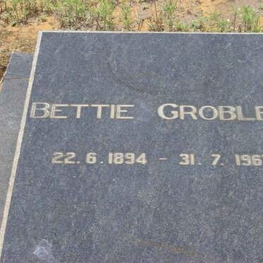 GROBLER Bettie 1894-1967