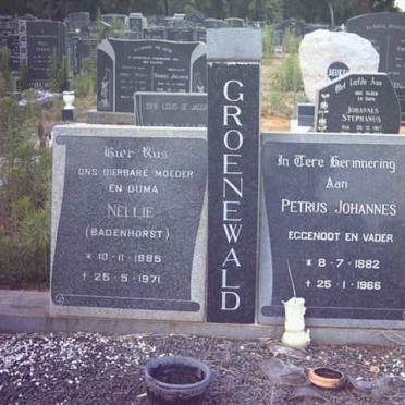 GROENEWALD Petrus Johannes 1882-1966 &amp; Nellie BADENHORST 1885-1971
