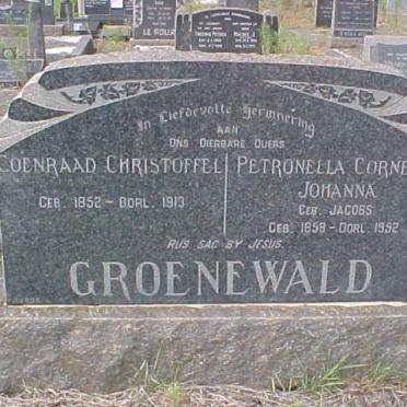 GROENEWALD Coenraad Christoffel 1852-1913 Petronella Cornelia Johanna JACOBS 1858-1952