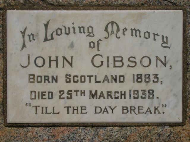 GIBSON John 1883-1938