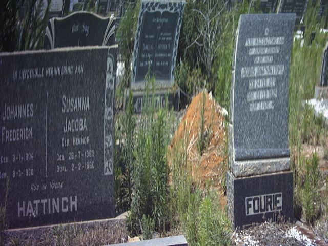 HATTINGH Johannes Frederick 1904-1960 &amp; Susanna Jacoba HENNOP ?-1960