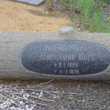 HORN Jan Mattheus Christiaan 1894-1978