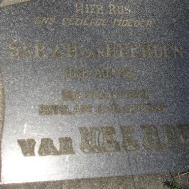 HEERDEN Sarah, van néé ADAMS 1875-1948