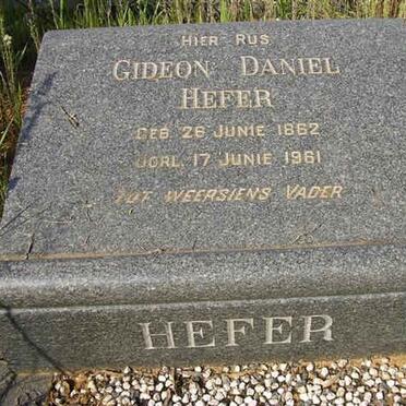 HEFER Gideon Daniel 1862-1961