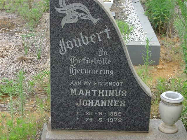 JOUBERT Marthinus Johannes 1899-1973