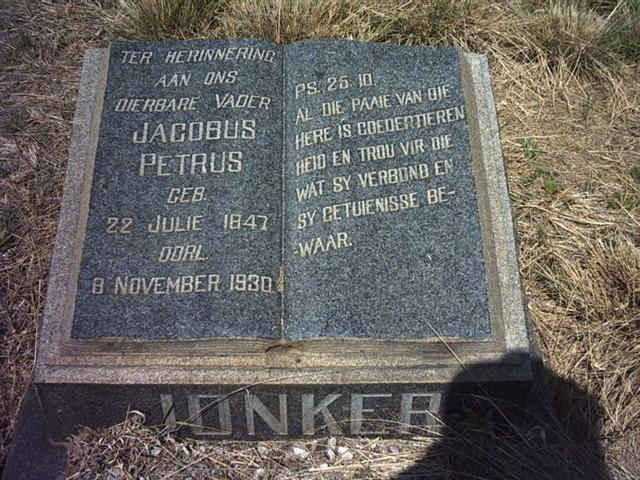 JONKER Jacobus Petrus 1847-1930