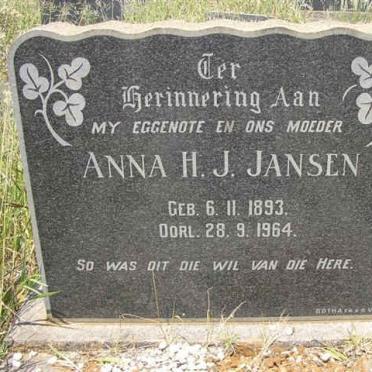 JANSEN Anna H.J. 1893-1964