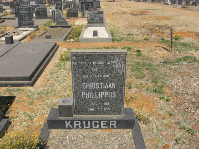 KRUGER Christiaan Phillippus 1905-1999