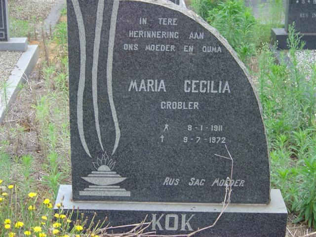 KOK Maria Cecilia nee GROBLER 1911-1972