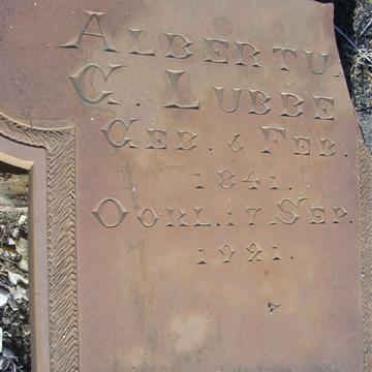 LUBBE Albertus G. 1841-1921