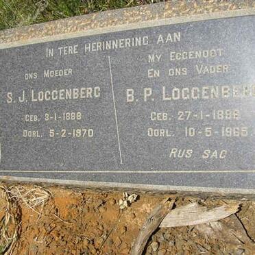 LOGGENBERG B.P. 1886-1965 &amp; S.J. 1888-1970