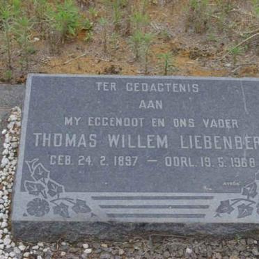 LIEBENBERG Thomas Willem 1897-1968