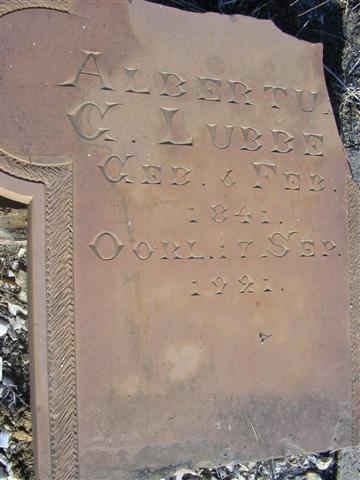 LUBBE Albertus G. 1841-1921