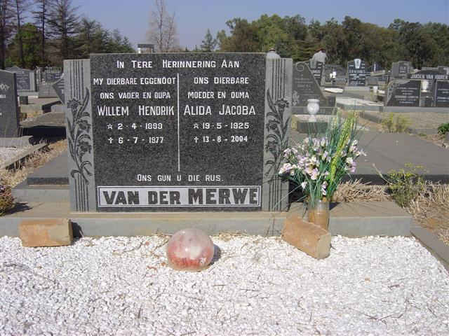 MERWE Willem Hendrik, van der 1899-1977 &amp; Alida Jacoba 1925-2004
