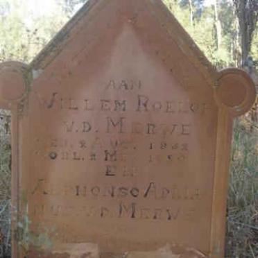 MERWE Willem Roelof, van der 1852-1920 :: VAN DER MERWE Alphonso Adrianus