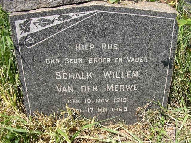 MERWE Schalk Willem, van der 1919-1963