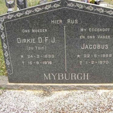 MYBURGH Jacobus 1888-1970 &amp; Dirkie D.J.F. DU TOIT 1893-1979