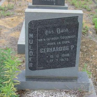 MULDER Gerhardus P. 1908-1973