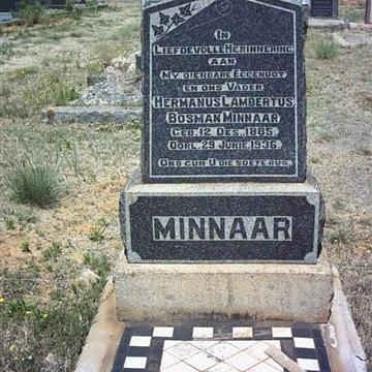 MINNAAR Hermanus Lambertus Bosman 1885-1936