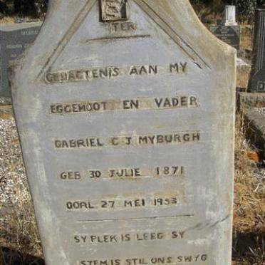 MYBURGH Gabriel C.J. 1871-1953