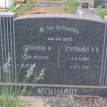 MYNHARDT Stephanus D.B. 1882-1970 &amp; Catharina W. POTGIETER 18??-
