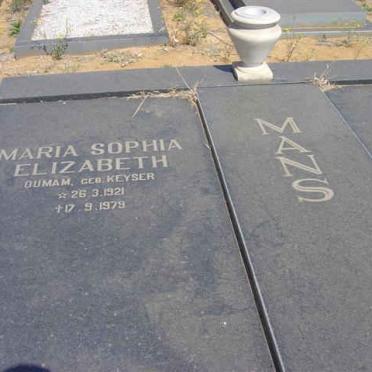 MANS Daniel Rudolf 1915-1980 &amp; Maria Sophia Elizabeth nee KYSER 1921-1979