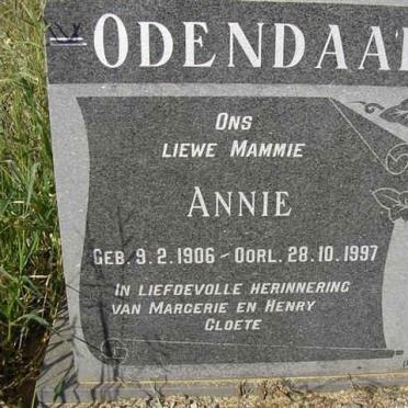 ODENDAAL Annie 1906-1997