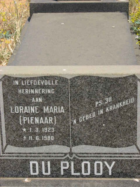 PLOOY Loraine Maria, du nee PIENAAR 1923-1980