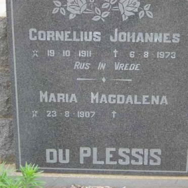 PLESSIS Cornelius Johannes, du 1911-1973 &amp; Maria Magdalena 1907-