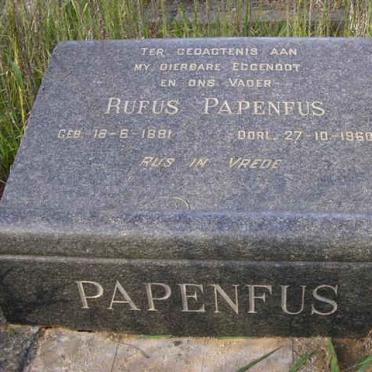 PAPENFUS Rufus 1891-1960