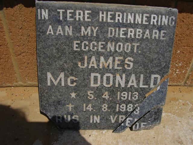 McDONALD James 1913-1983